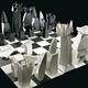 Illustration for article titled Frank Gehrys Tiffany Chess Set Is a Miniature Architectural Marvel